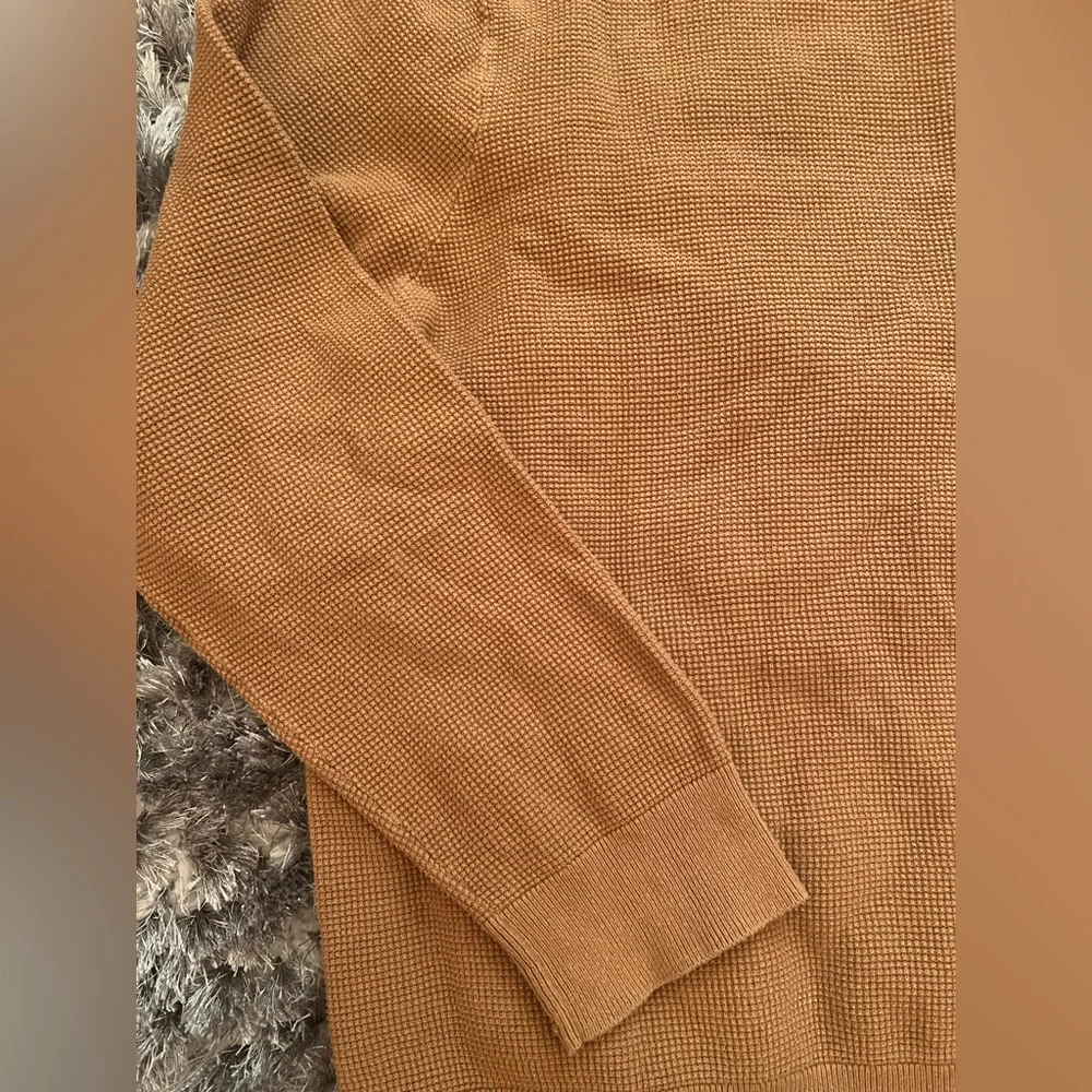 Men's Brown Waffle knit Shirt - Picture 2 of 5